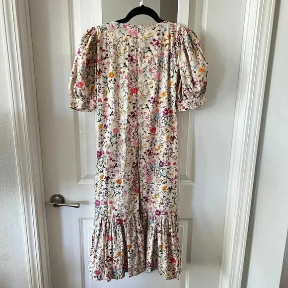 164 Rosie Cotswolds Dress Size Small Color Cream Green Red - Picture 5 of 5